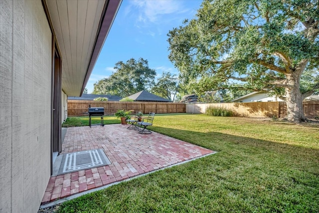 view of yard featuring a patio