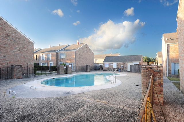 view of pool featuring a patio area