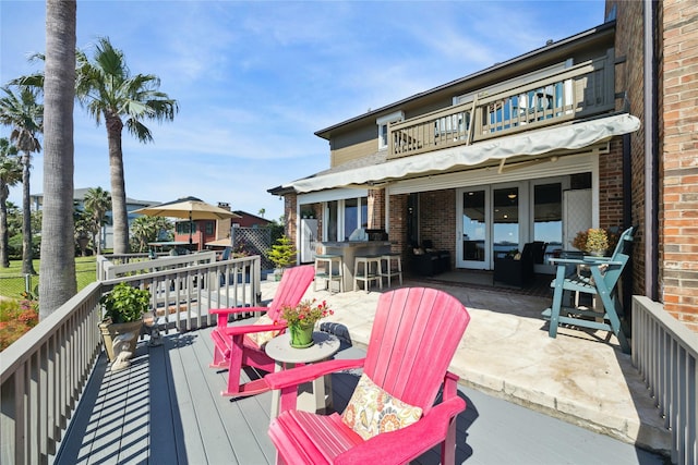 7109 Broadway St, Galveston, TX 77554 - deck featuring a patio and outdoor dry bar