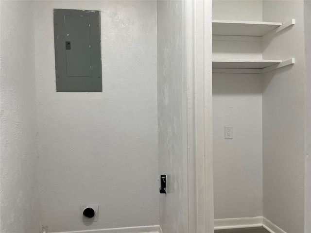 laundry room featuring electric panel