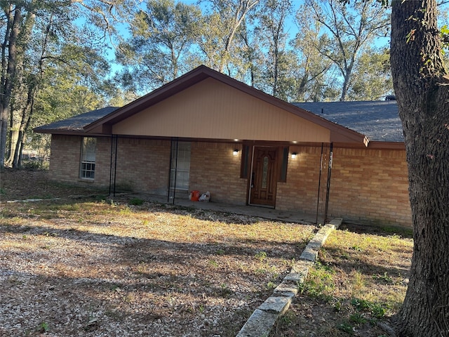 view of single story home