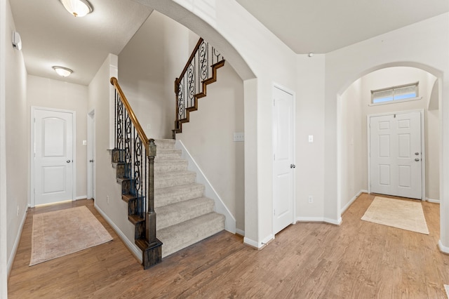 entryway featuring light hardwood / wood-style floors