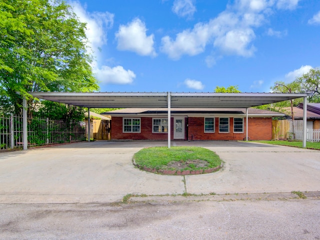 view of ranch-style home