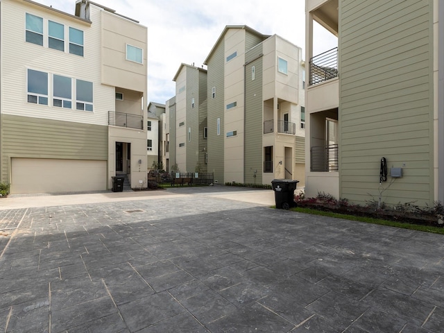 view of building exterior with a garage