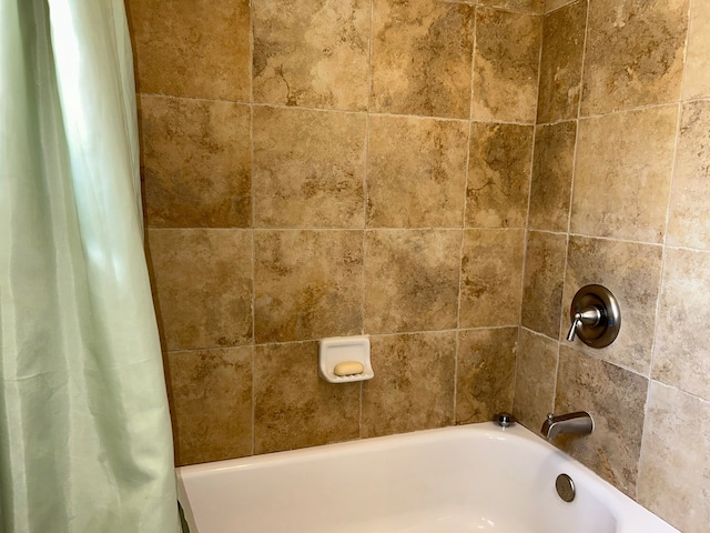 room details with shower / tub combo