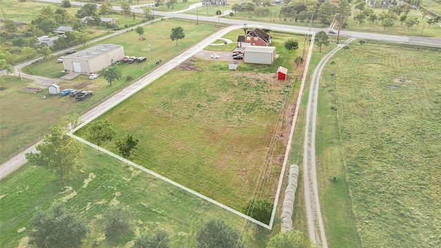 aerial view featuring a rural view