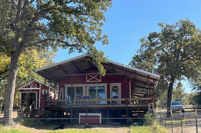 view of rear view of property