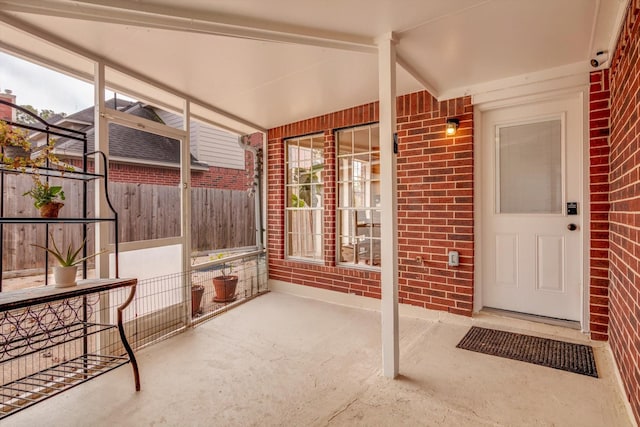 view of sunroom