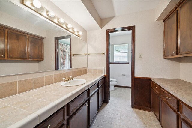1631 Gault Rd, Houston, TX 77039 - full bath featuring vanity, toilet, and tile patterned flooring