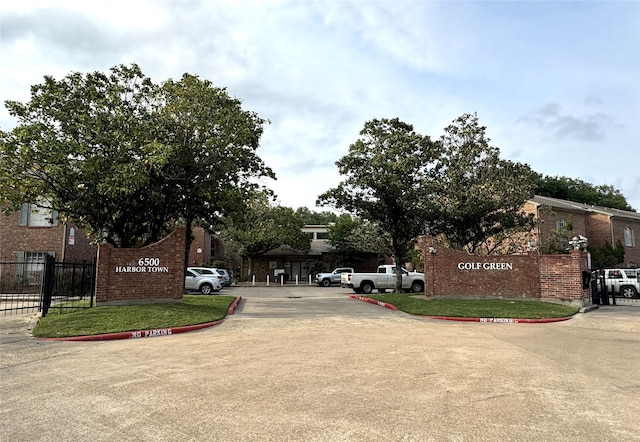 view of community sign