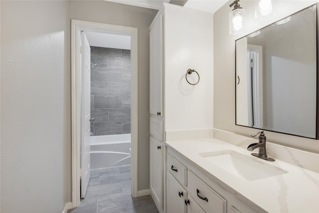 bathroom featuring vanity and tile patterned floors