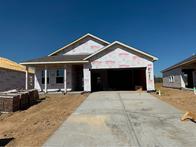 view of unfinished property