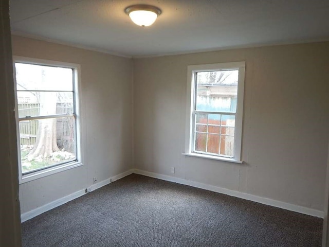 view of carpeted spare room