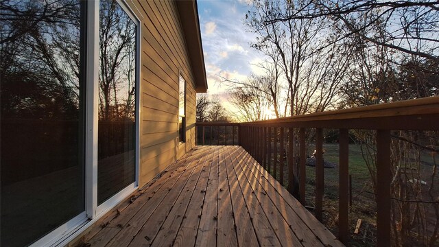 view of deck at dusk