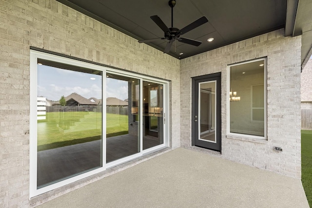 4707 Arbor Park Dr, Manvel, TX 77583 - view of patio featuring a ceiling fan