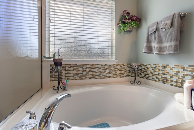 bathroom with a bathing tub