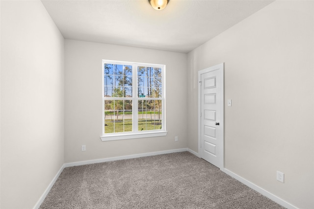 unfurnished room with carpet flooring