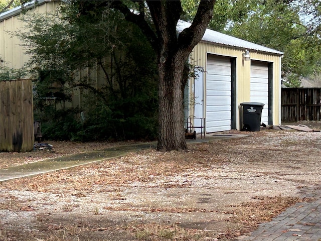 view of outdoor structure featuring a garage