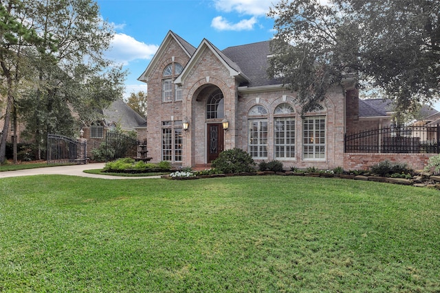 view of front of house featuring a front yard