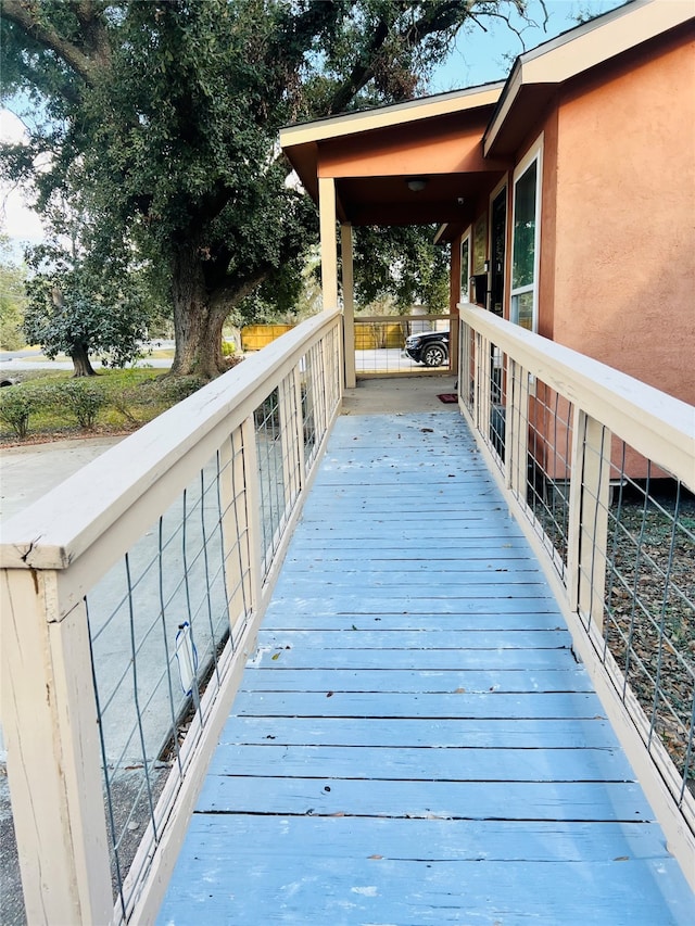 view of wooden terrace