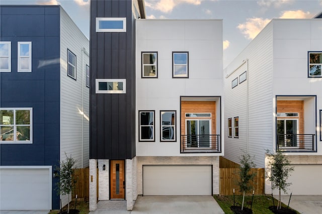 modern home with a garage