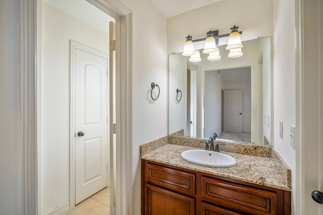 bathroom featuring vanity and tile patterned floors