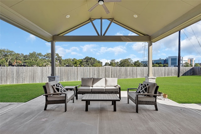 view of patio / terrace with outdoor lounge area