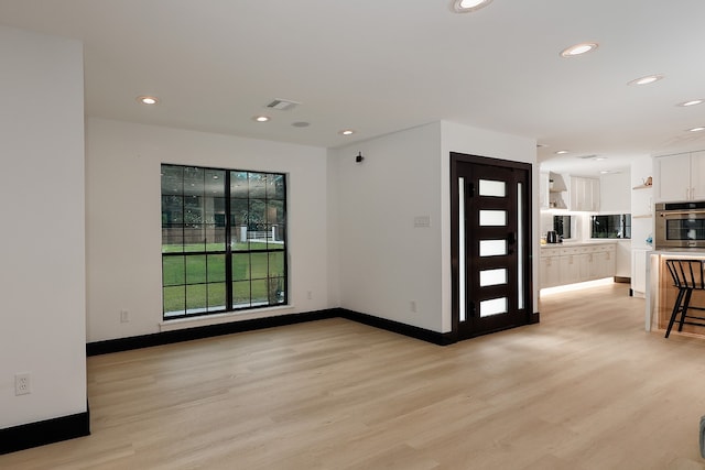 interior space featuring light hardwood / wood-style floors