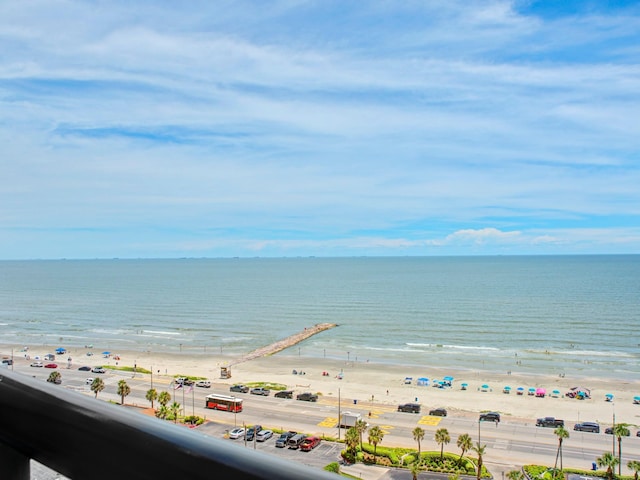 property view of water with a view of the beach