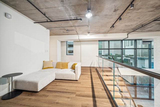 interior space with wood-type flooring