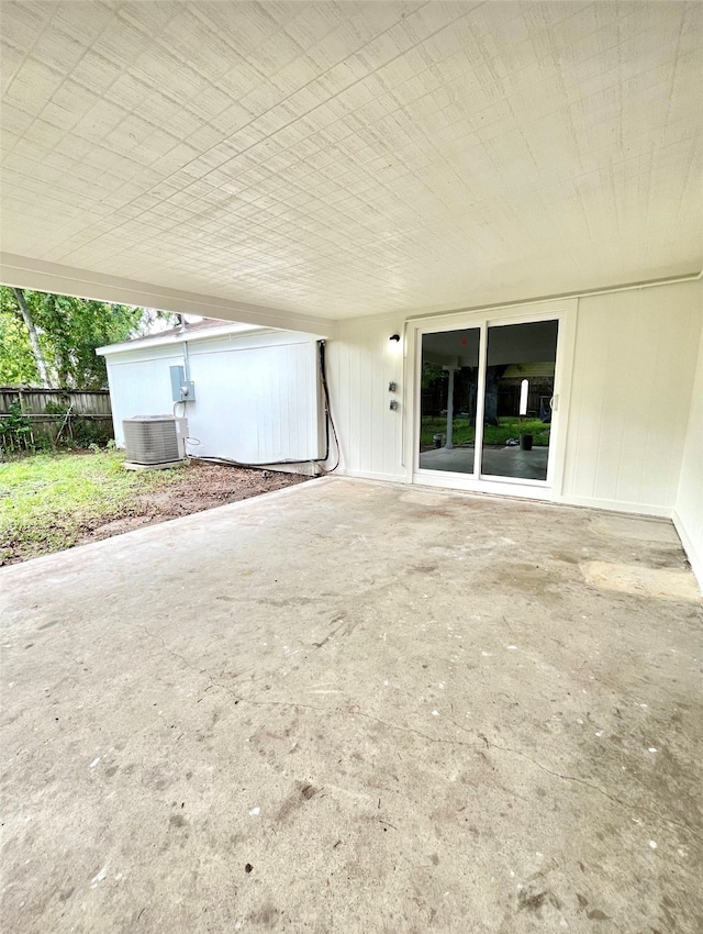 view of patio with central AC unit