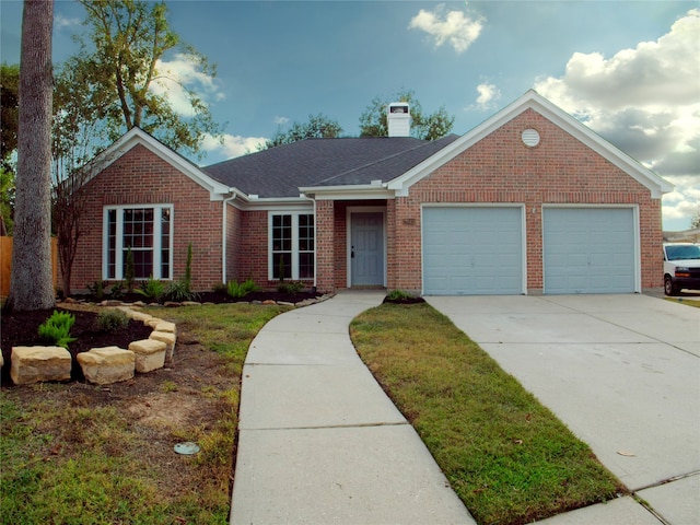 ranch-style house with a garage