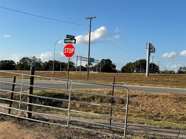 view of road featuring a rural view