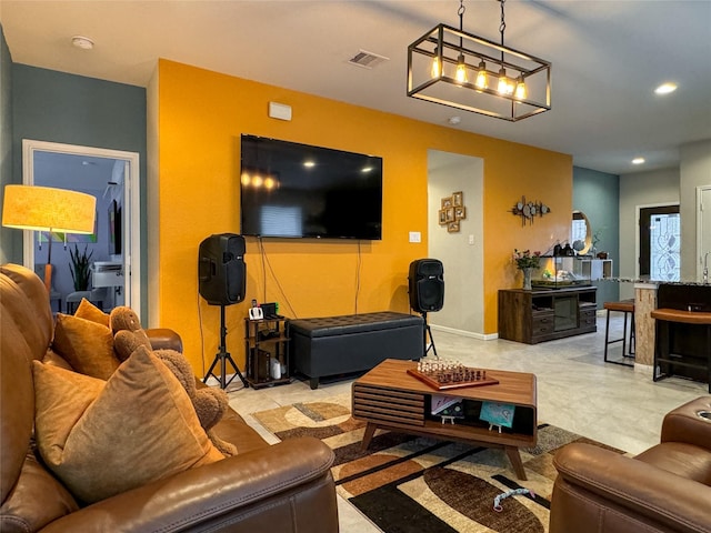 18310 Grayson Bluff Way, Richmond, TX 77407 - living room featuring recessed lighting