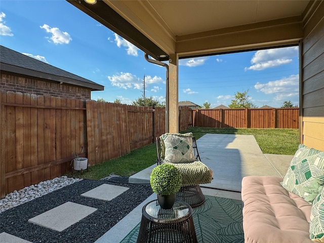 18310 Grayson Bluff Way, Richmond, TX 77407 - view of patio / terrace featuring a fenced backyard