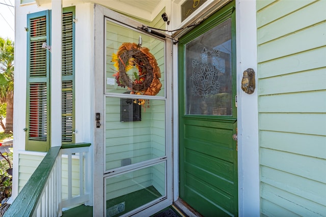 view of doorway to property