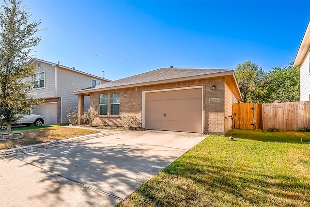 view of front of home with a front lawn