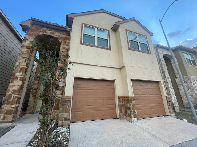 view of front of house featuring a garage