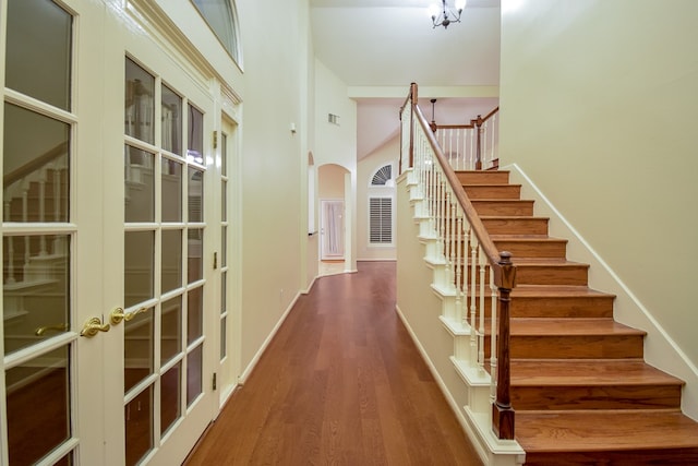 interior space featuring wood-type flooring