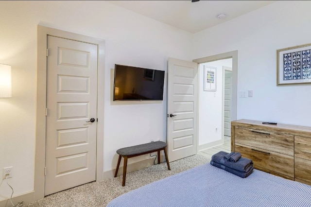 view of carpeted bedroom