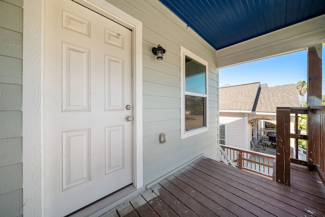 view of doorway to property