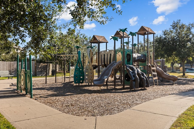 view of jungle gym