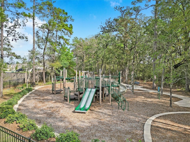 view of jungle gym