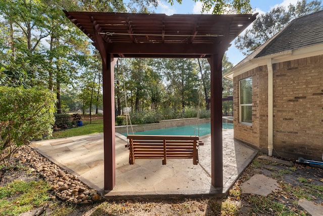 view of patio / terrace with a pergola