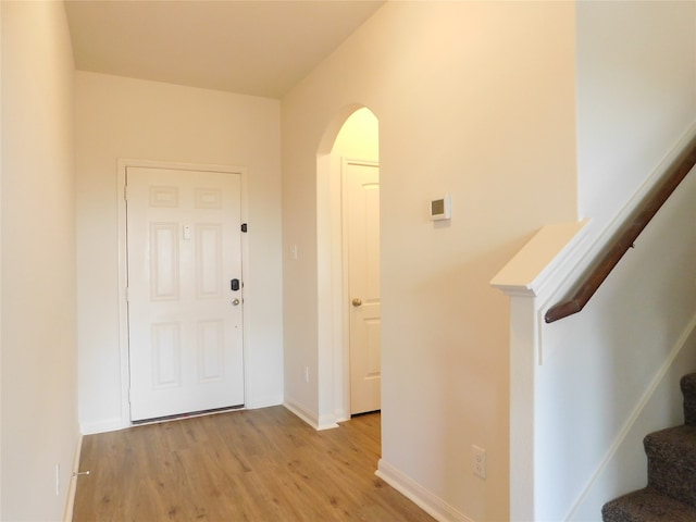 entryway featuring light hardwood / wood-style flooring