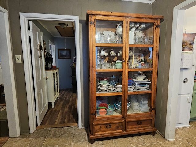 hall featuring hardwood / wood-style flooring