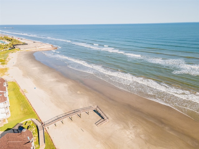 water view with a view of the beach