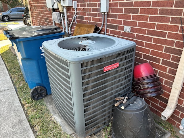 exterior details featuring central AC unit