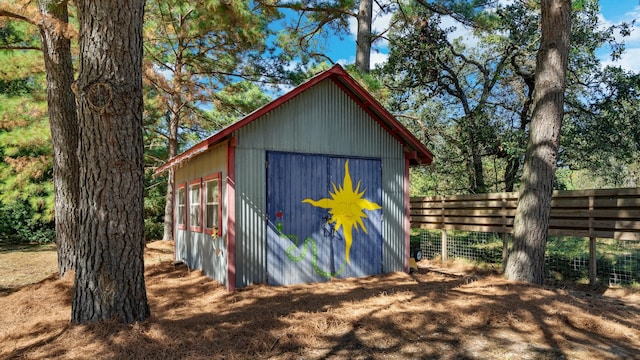 view of outdoor structure