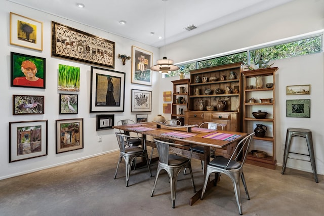 view of dining area